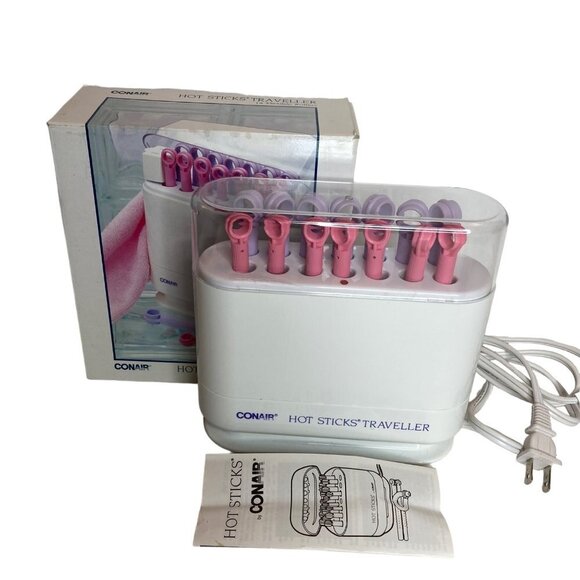 Conair Hot Sticks Traveller 14 Flexible Roller Set Box Retro Cheer Pageant Works - Picture 5 of 5